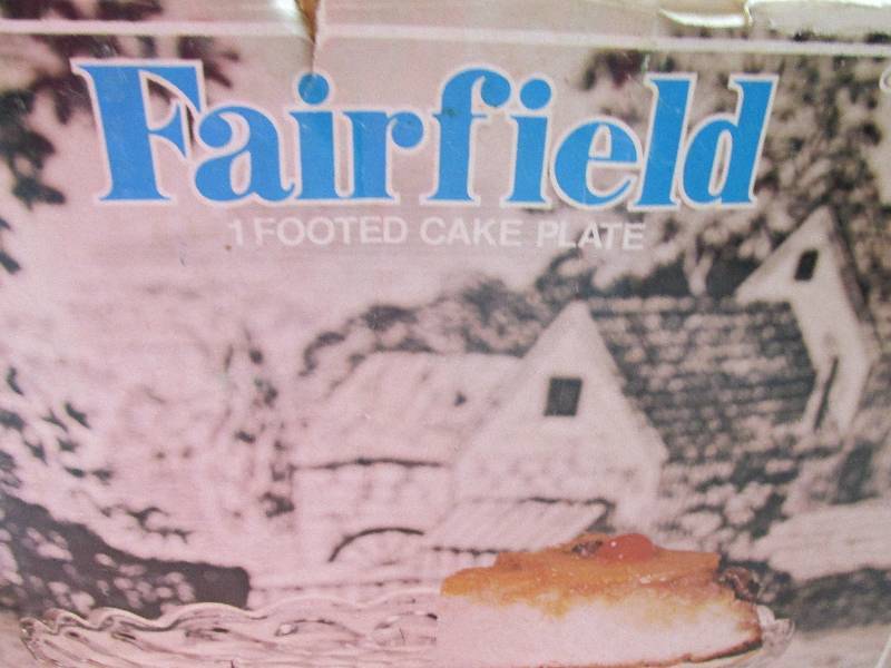 lot 102-COPY image: fair field 1 footed cake plate...