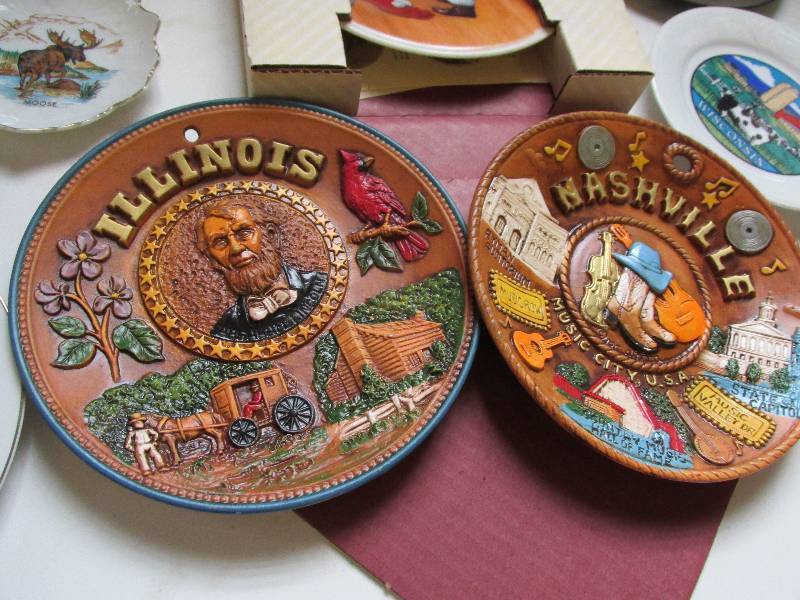 lot 81-COPY image: lot of vintage plates ...