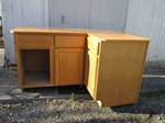 lot 19 image: Wood L shaped desk, perfect for a c...