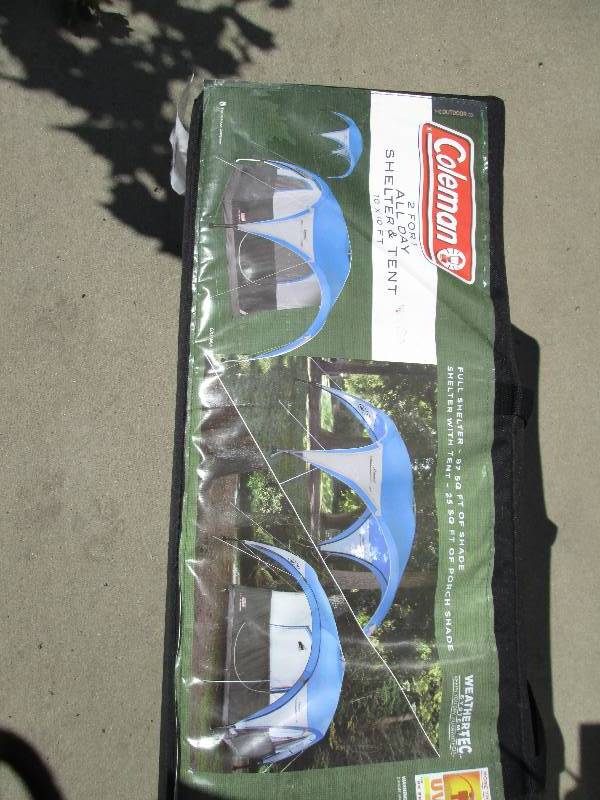 lot 36 image: Brand New Coleman 2 in one shelter ...