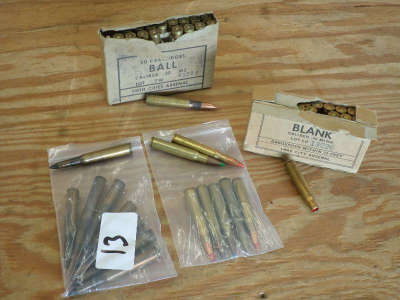 lot 13 image: Lot Of .30-Caliber Blanks & Assorte...