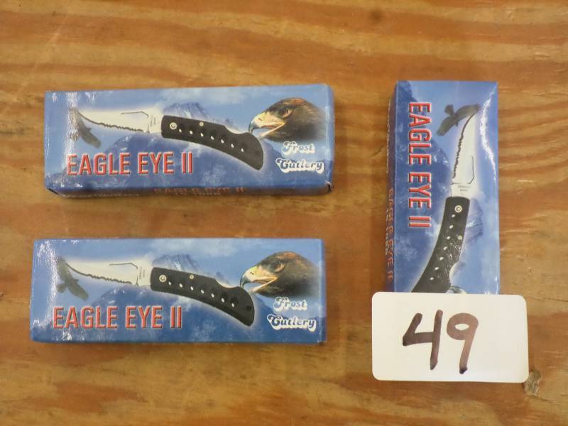 lot 49 image: (3) New Frost Cutlery Folding Knive...
