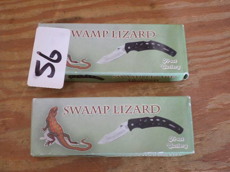 lot 56 image: (2) New Frost Cutlery Folding Knive...