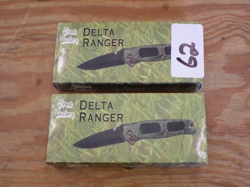 lot 62 image: (3) New Frost Cutlery Folding Knive...
