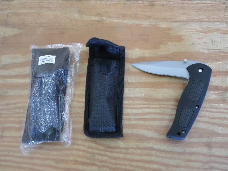 lot 66 image: (2) New Frost Cutlery Folding Knive...