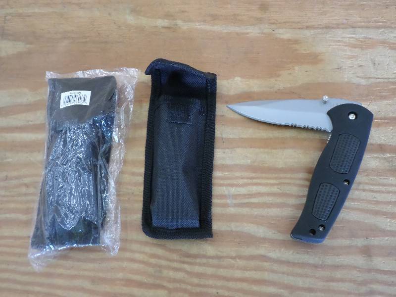 lot 67 image: (2) New Frost Cutlery Folding Knive...