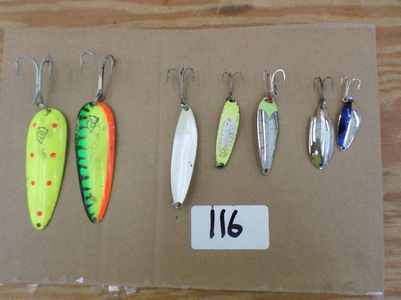 lot 116 image: (7) Assorted Spoon Lures ...