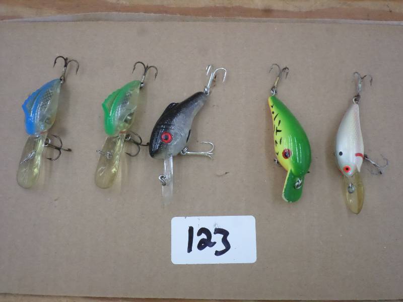 lot 123 image: (5) Assorted Crankbait Lures ...