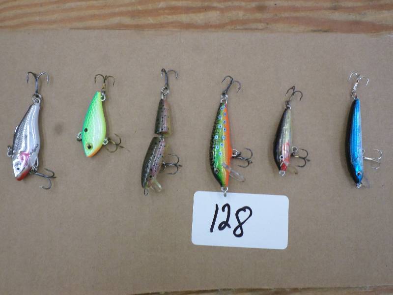lot 128 image: (6) Assorted Crankbait Lures ...