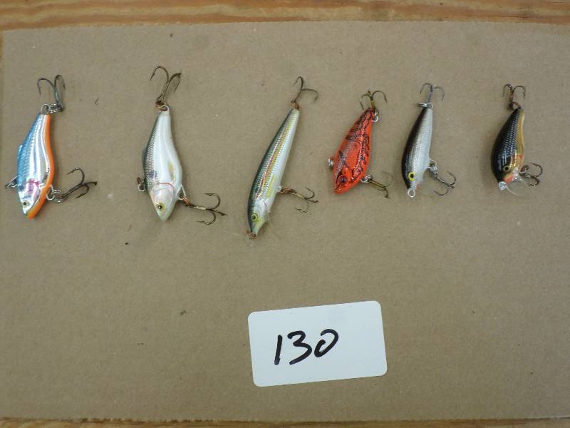 lot 130 image: (6) Assorted Crankbait Lures ...