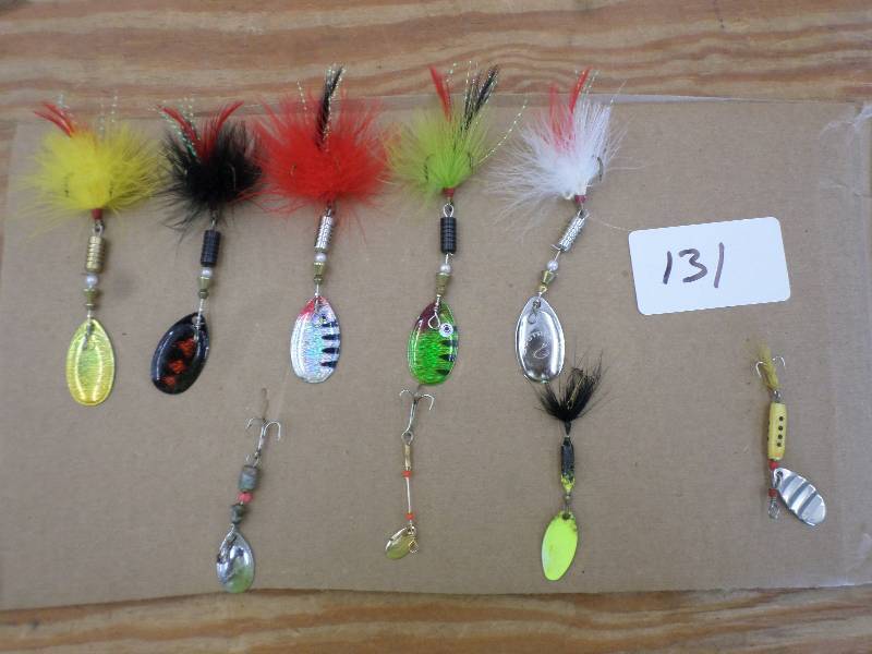 lot 131 image: (9) Assorted Spinner Lures ...