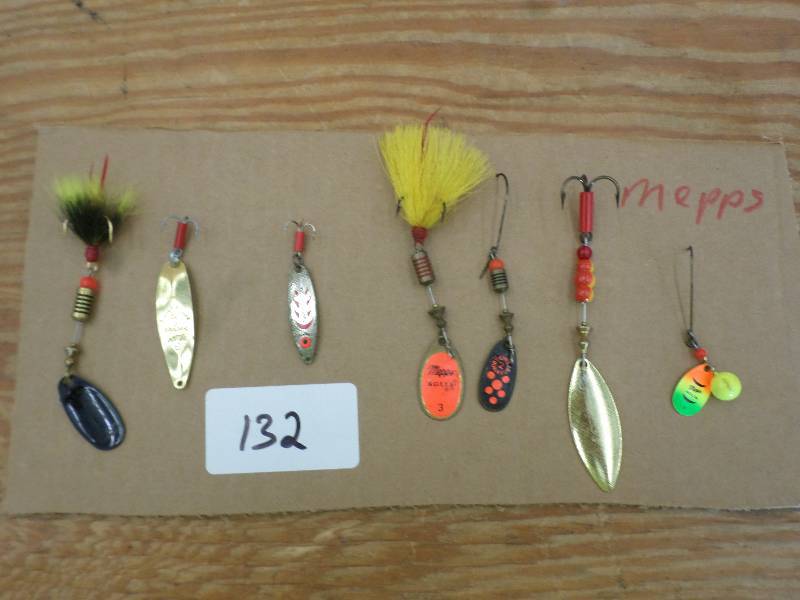 lot 132 image: (7) Assorted Mepps Spinner Lures ...
