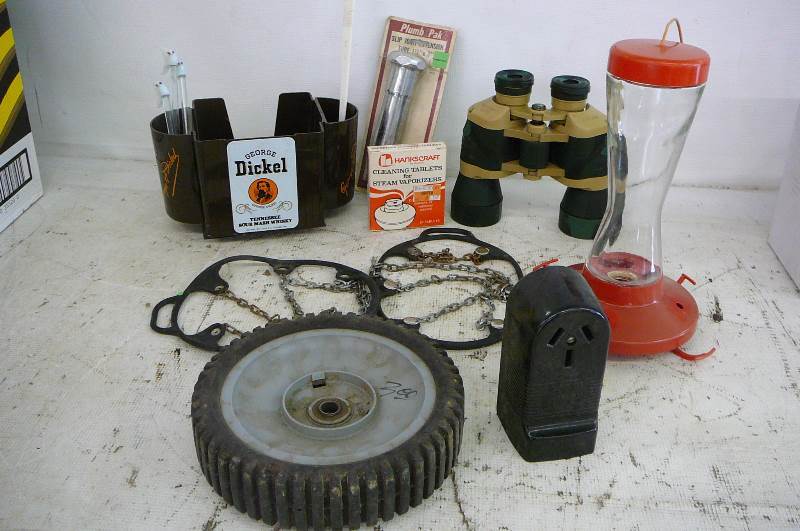 Lot of miscellaneous 220 Plug in Bird Feeder Lawn Mower Tire Pluming 2 Straton Intercom