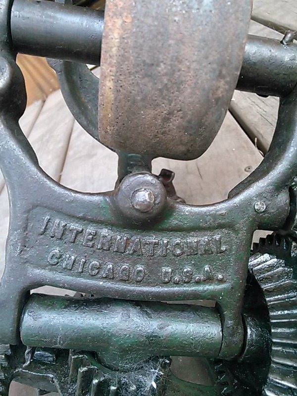 VERY RARE ANTIQUE INTERNATIONAL SICKLE BLADE SHARPENER-AWESOME PIECE