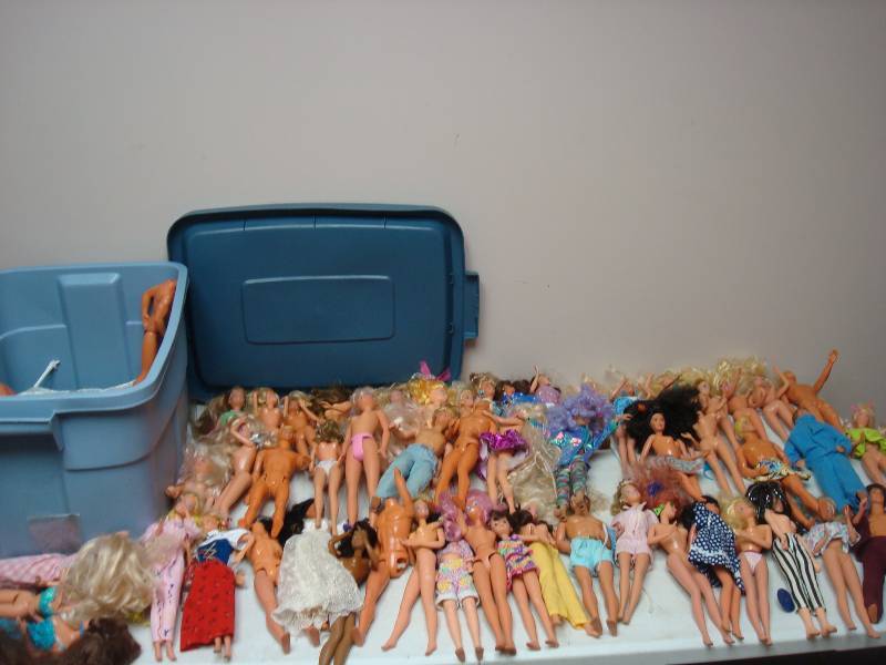 lot 11 image: Huge Lot Of Barbies 60 Some Parts