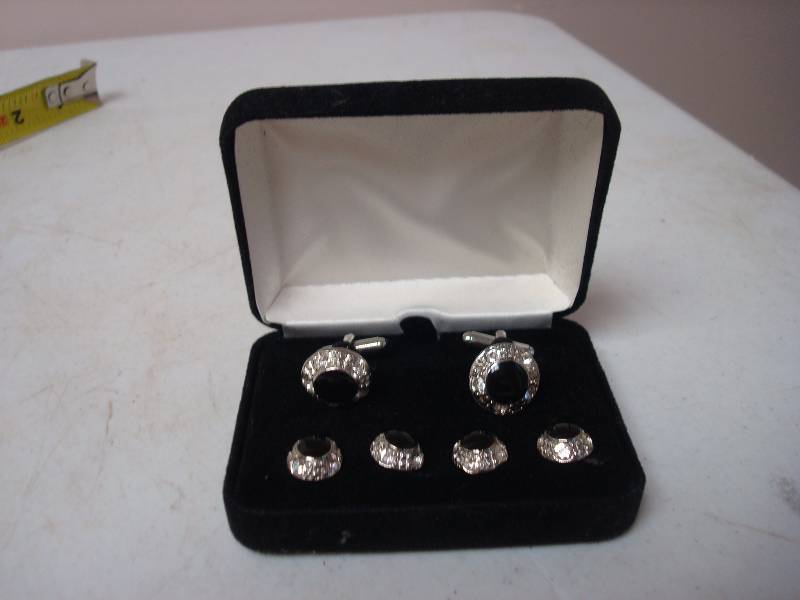 lot 30 image: Studded Cufflinks