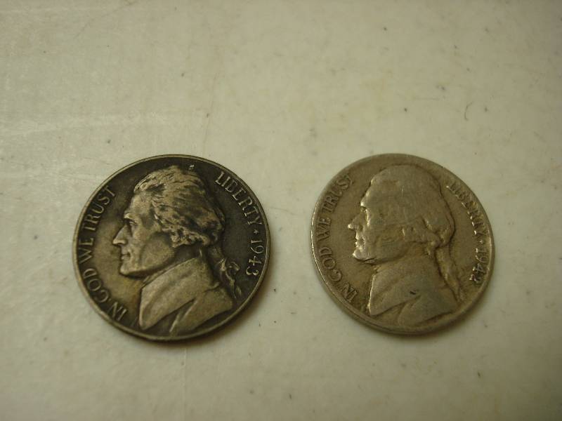 lot 33 image: Pair Of Silver War Time Nickles