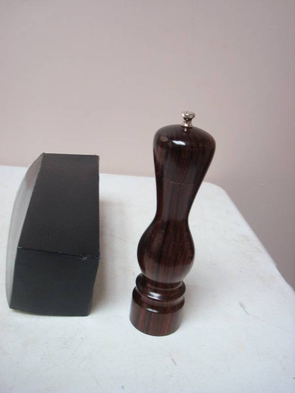 lot 43 image: Wood Pepper Grinder, New