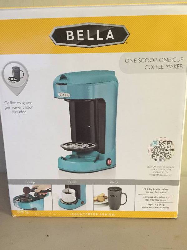 lot 30 image: Bella Personal sized Coffee Pot & Mug