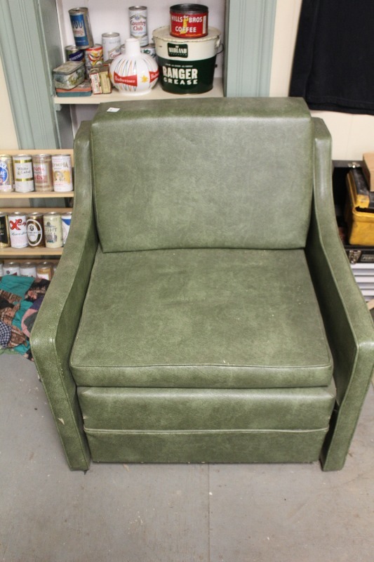 Retro Chair  Folds Into a Flat Bed
