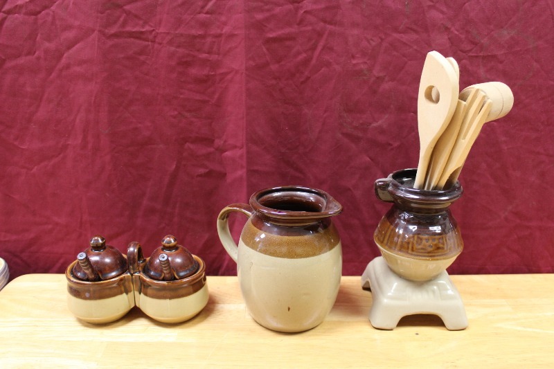 Kitchen Pottery and Wood Utensils