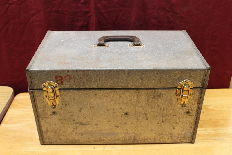 Metal Toolbox with Contents