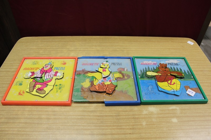 Vintage Magnetic Toy Puzzles