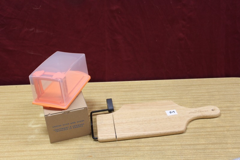 Cheese Board with Slicer and Cheese Storage Box with Slicer