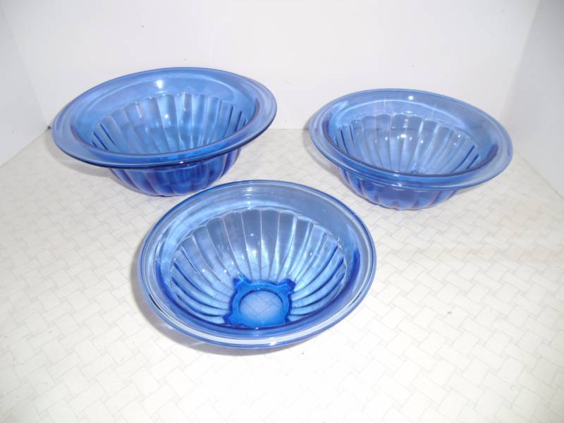 Sea of Blue  Cobalt Glassware Fenton Bowls Teapot