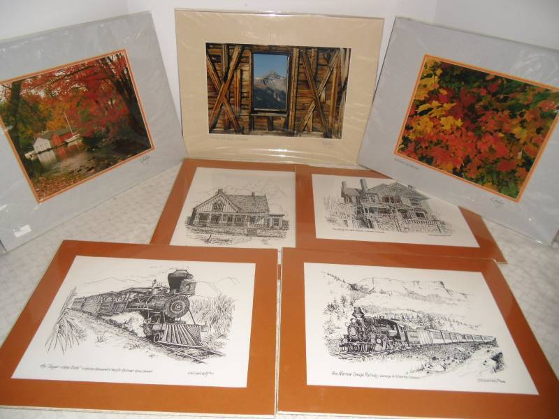 7 Prints Colorado Narrow Gauge, Molly Brown and Lace House   Autumn Colors