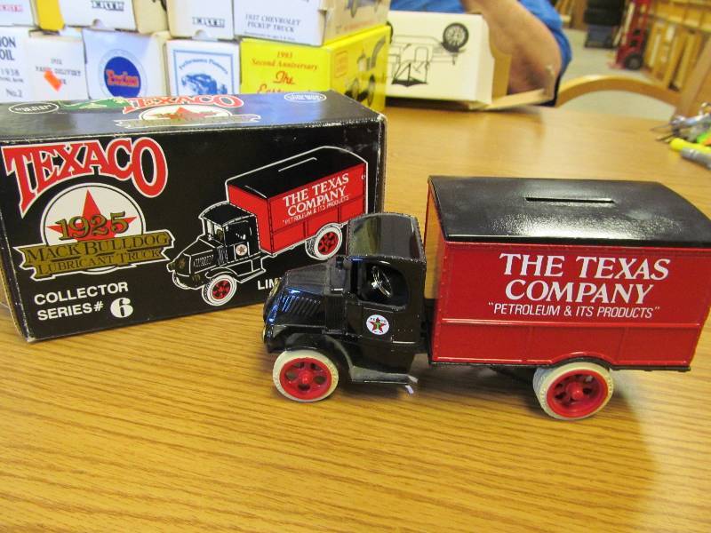 lot 2 image: 1925 Mack Bulldog Lubricant Truck 124 Scale Diecast Bank
