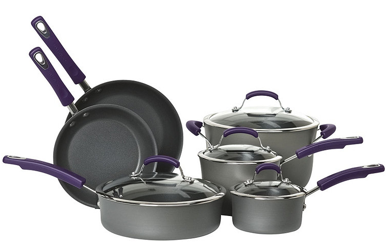 Rachael Ray 10-Pc. Hard Anodized Cookware Set