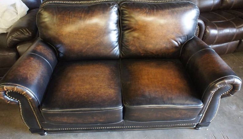 Top Grain Leather Loveseat