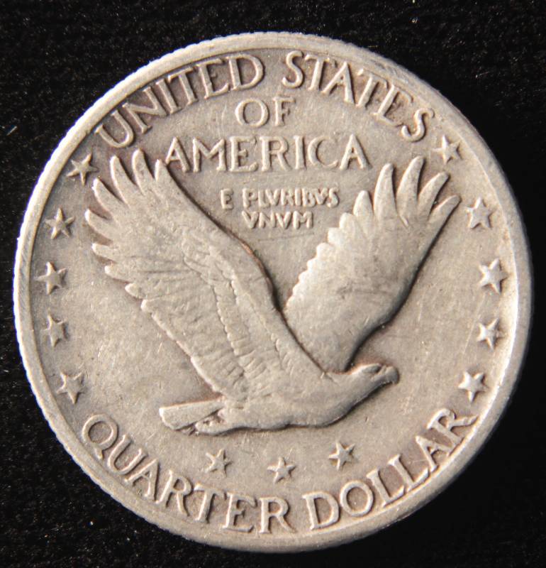 lot 22 image: 1929 STANDING LIBERTY SILVER QUARTER VF