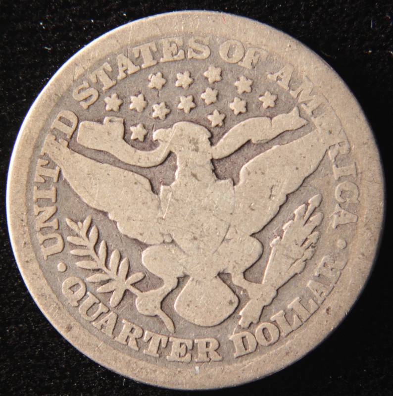 lot 29 image: 1899 BARBER SILVER QUARTER