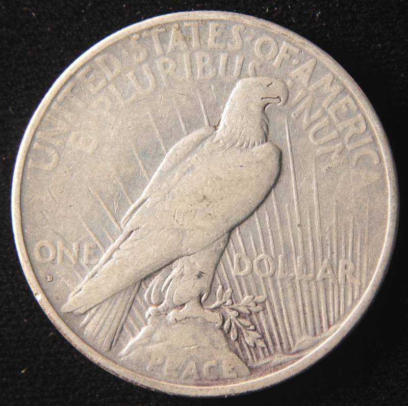 lot 30 image: 1934 D PEACE SILVER DOLLAR FINE