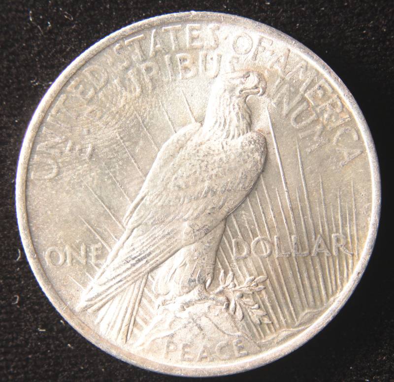lot 38 image: 1923 PEACE SILVER DOLLAR UNC.