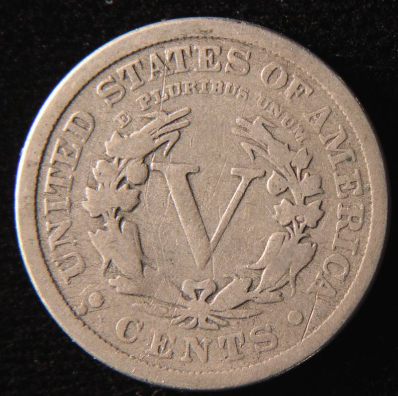 lot 44 image: 1912 D LIBERTY OR V NICKEL VG