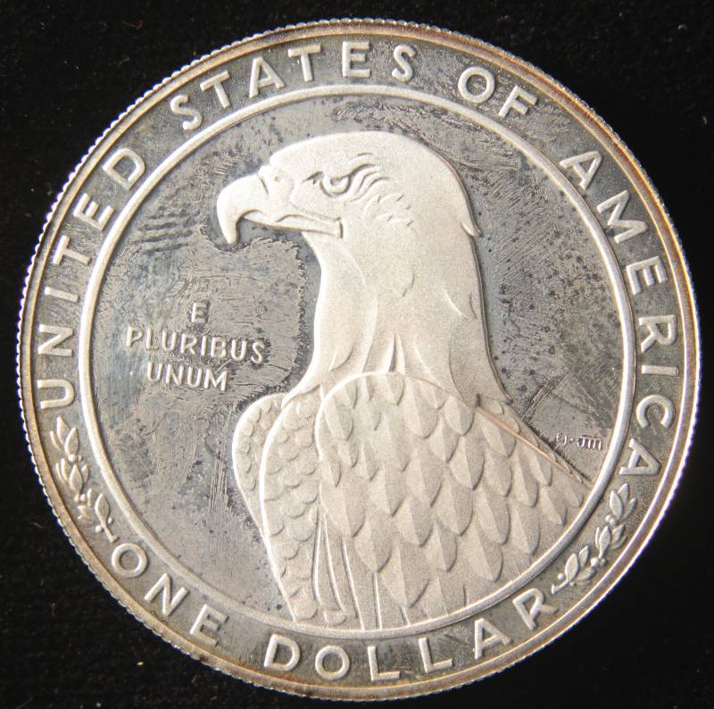 lot 46 image: 1983 S US OLYMPIC SILVER DOLLAR UNC. 90% SILVER PROOF