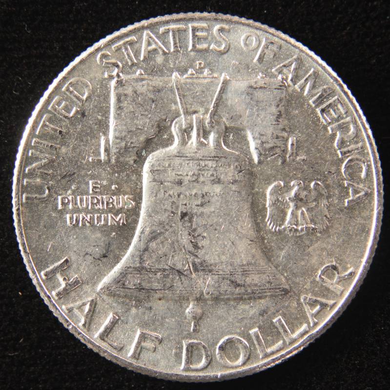 lot 51 image: 1963 D FRANKLIN SILVER HALF DOLLAR