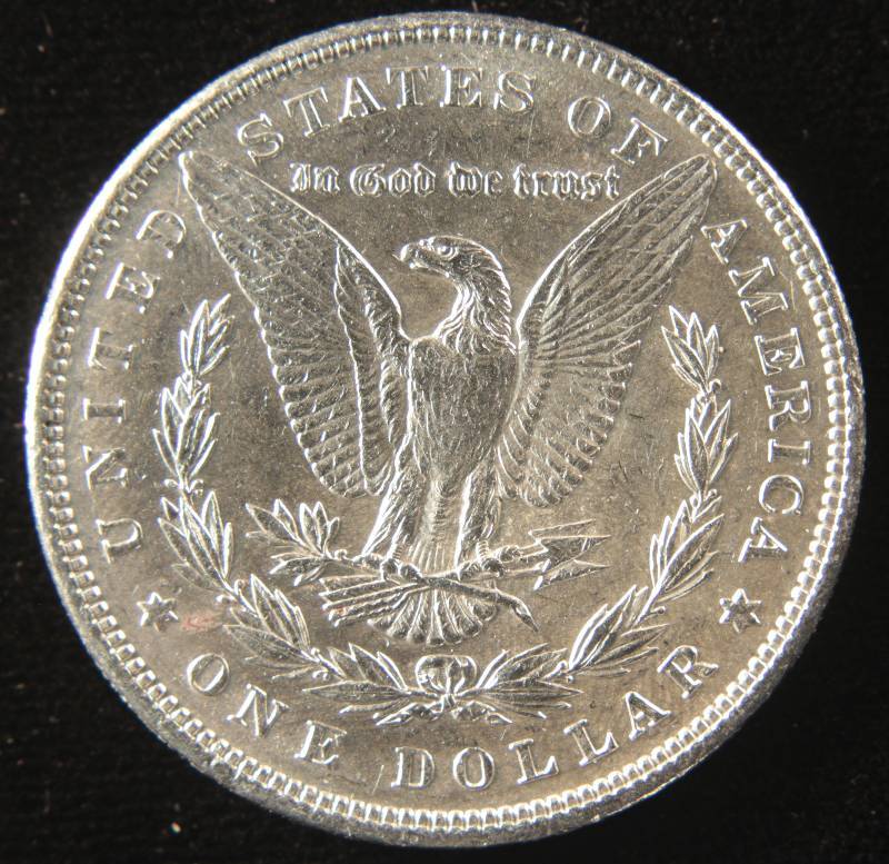 lot 52 image: 1896 MORGAN SILVER DOLLAR AU DETAILS