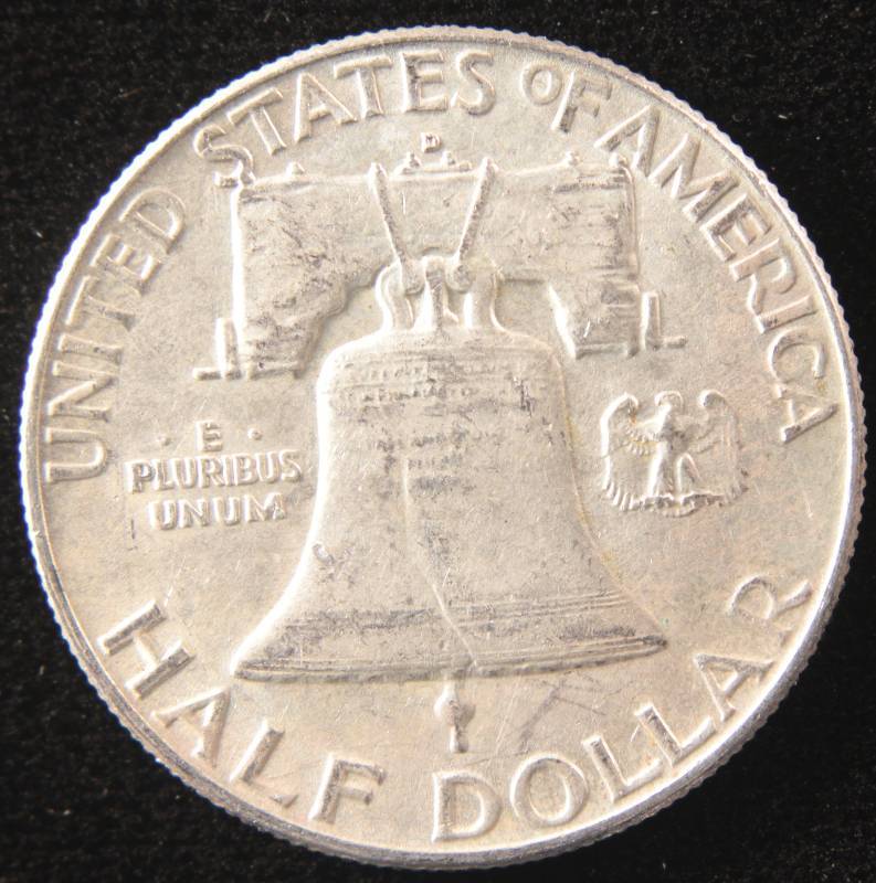 lot 58 image: 1962 D FRANKLIN SILVER HALF DOLLAR