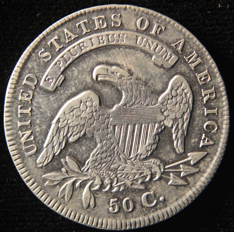 lot 5 image: 1836 BUST SILVER HALF DOLLAR XF DETAILS