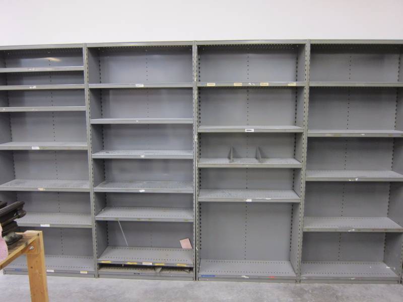 lot 43 image: 4 Metal Shelving Units