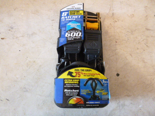 lot 19 image: Pack of 2 Highland Ratchet Tie Downs
