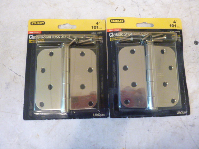 lot 71 image: 2 Stanley Brass Color Hinges