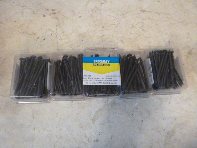 lot 87 image: 5 Packs of Specialty Auxiliaries Sheet Metal Screws