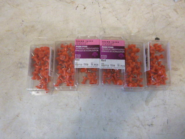 lot 94 image: 6 Packs of Push Pins