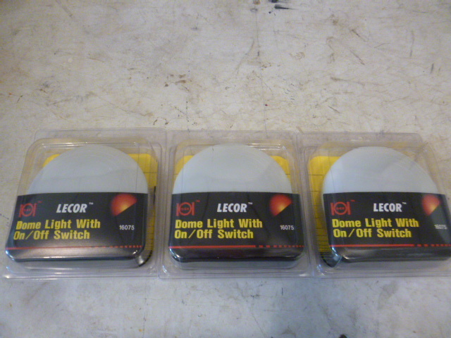 lot 100 image: 3 Lecor Hardwire Dome Lights