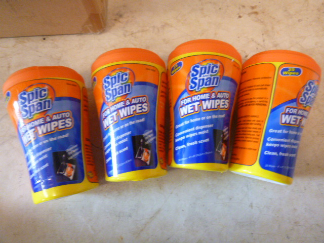 lot 134 image: 4 Tubs of Spic and Span Wet Wipes